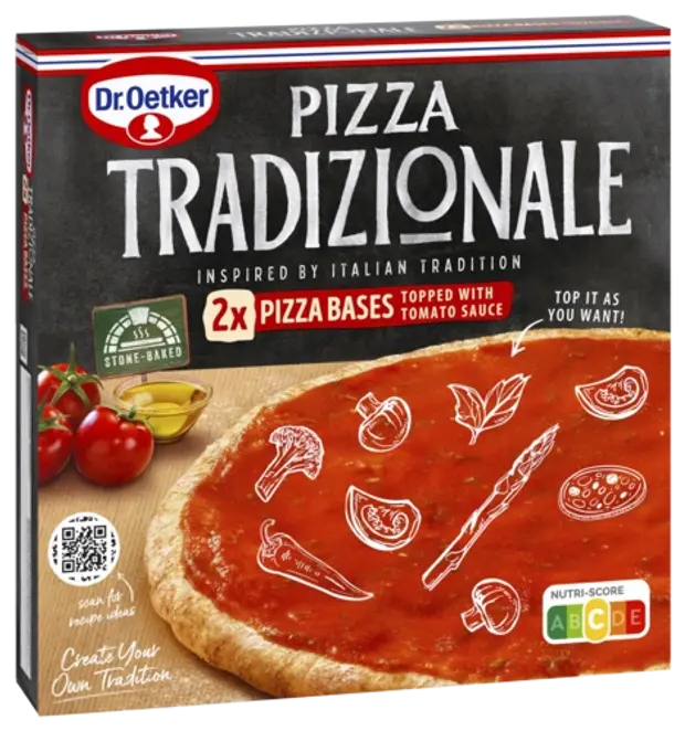 Dr. Oetker Pizzabund med tomatsauce i 2-pak