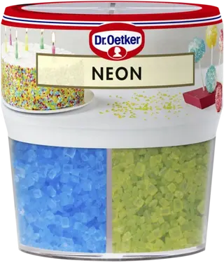 Dr. Oetker Neon krymmel - den røde krymmel eller anden krymmel efter eget valg