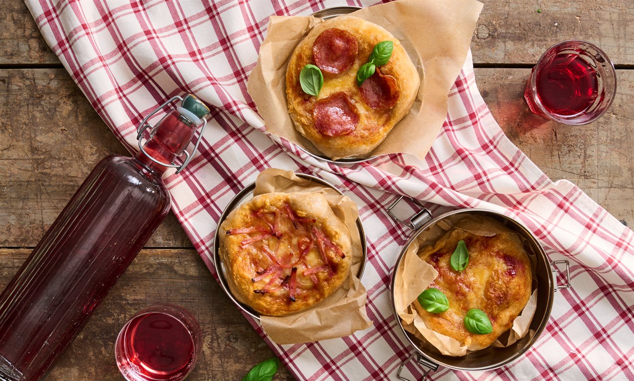 Mini focaccia pizza med nem surdej