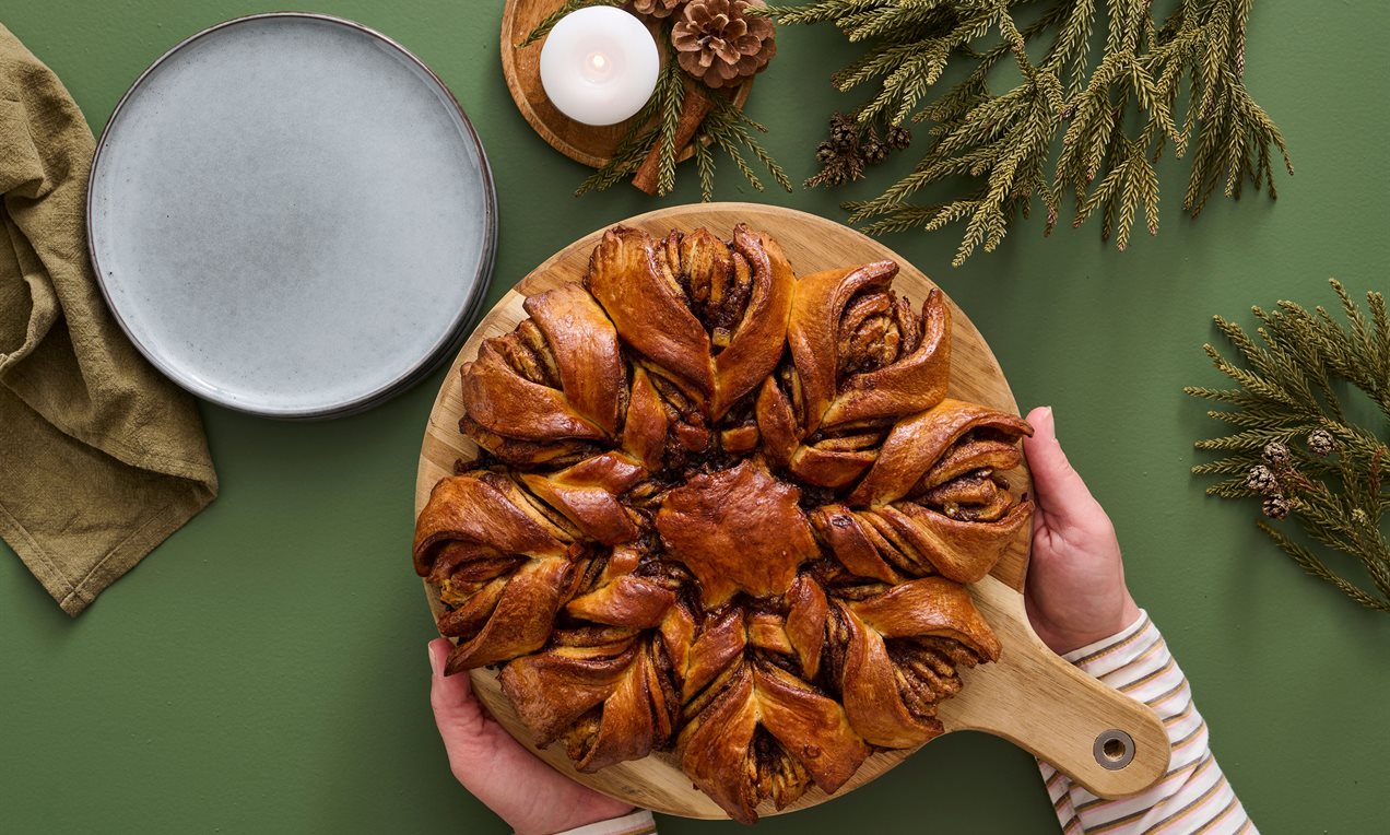 Julekringle med brunkage remonce