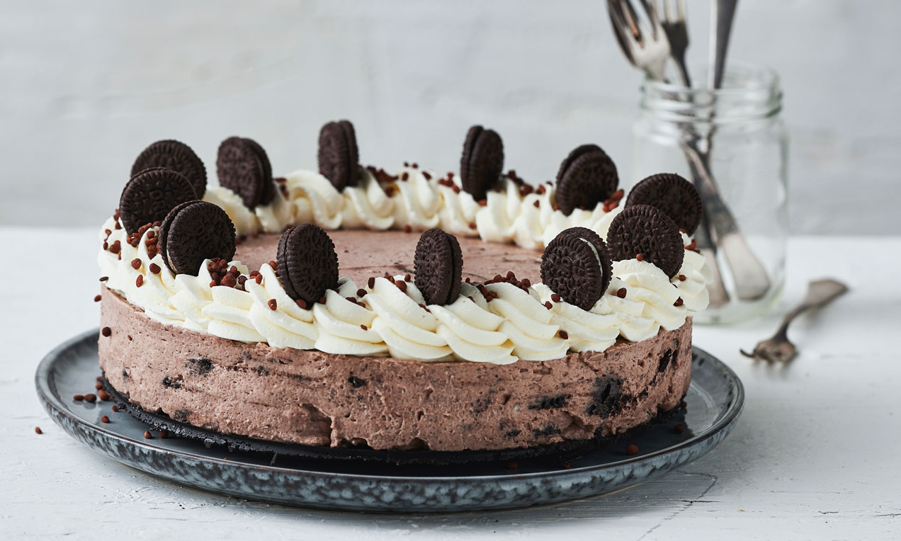 Chokoladecheesecake uden husblas