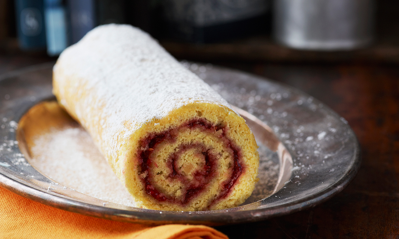 Hindbærroulade - uden gluten og laktose