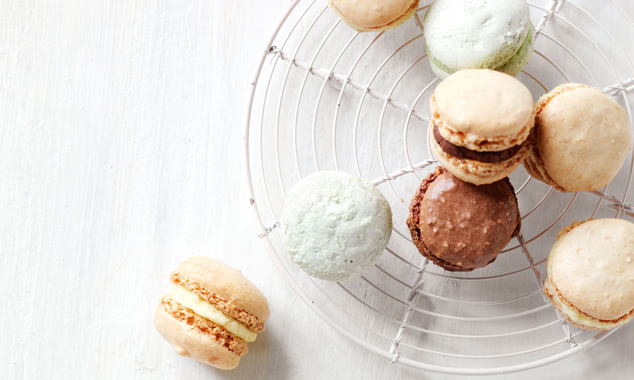 Franske macarons med créme
