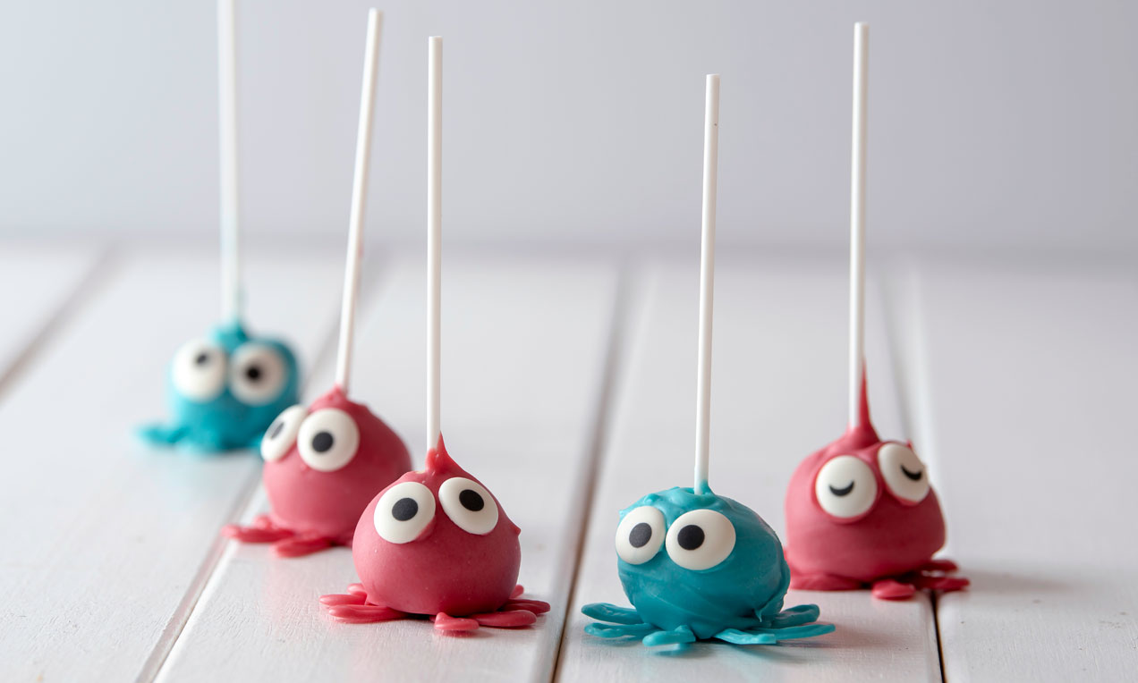 Blæksprutte popcakes