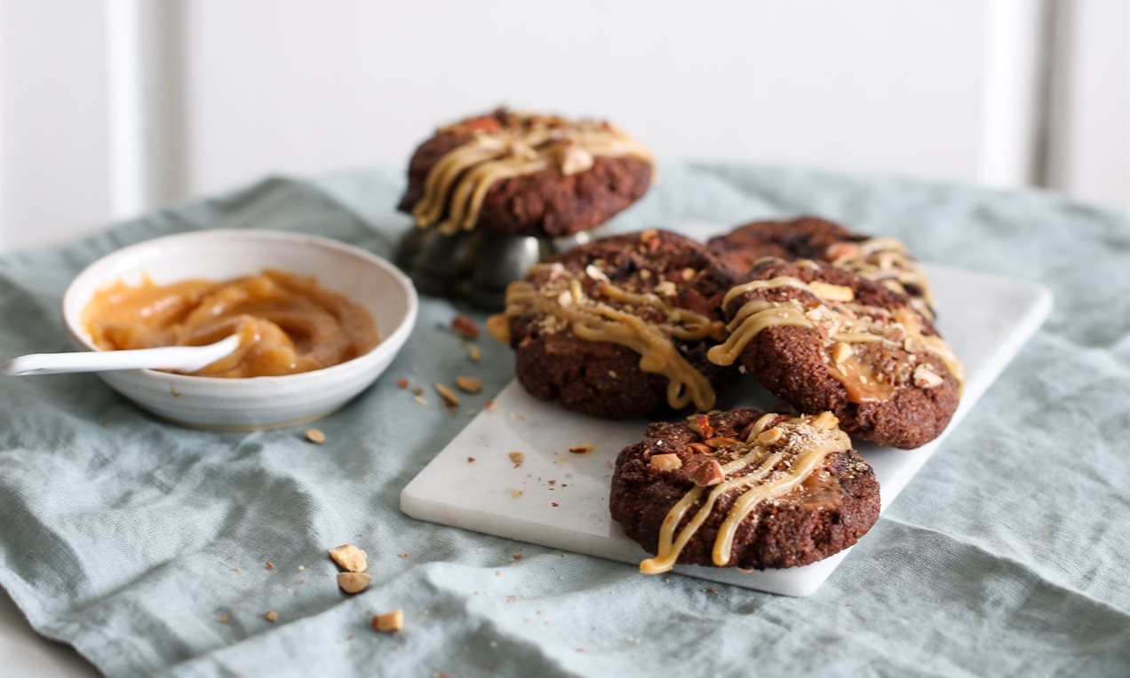 Cookies med saltkaramel uden tilsat sukker