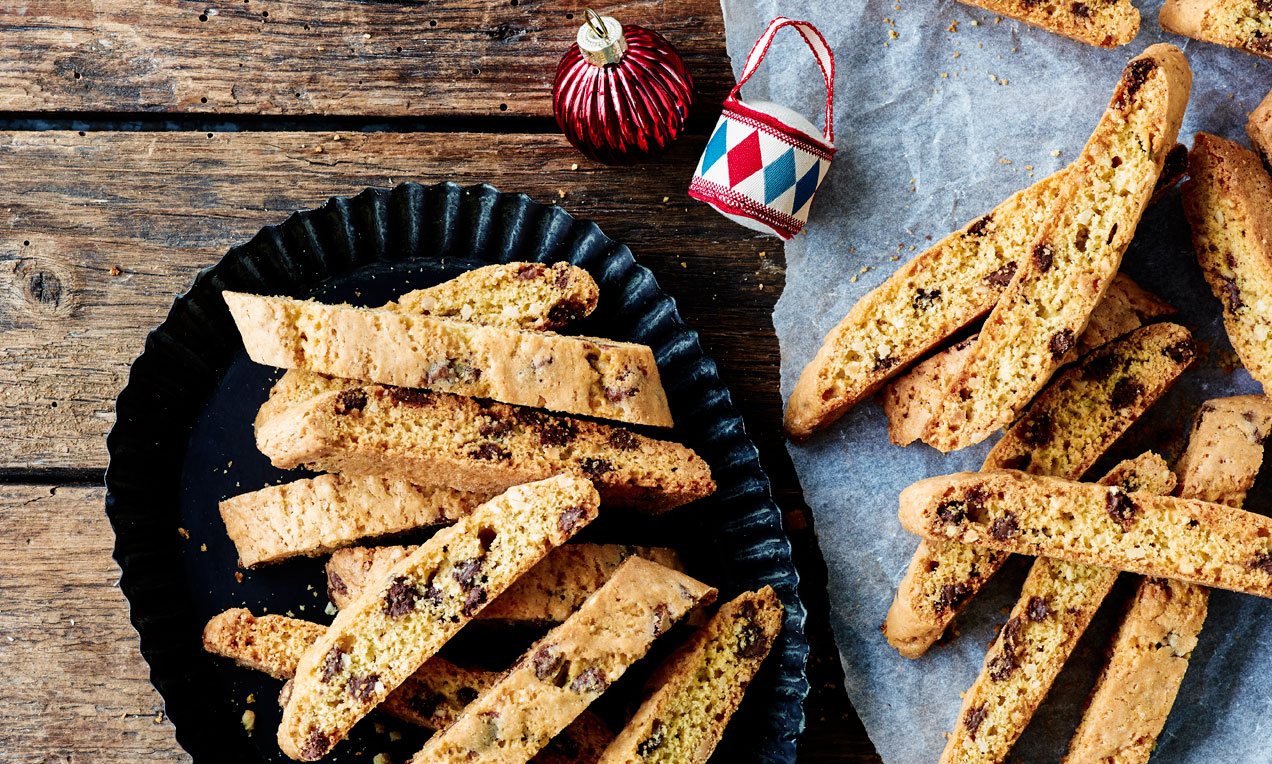 Biscotti med chokolade og citron