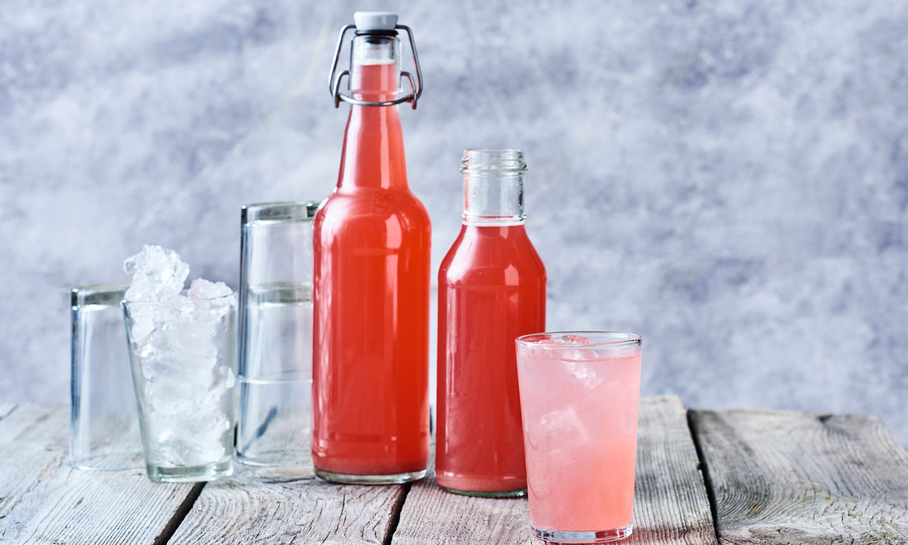 Rabarbersaft med vanilje