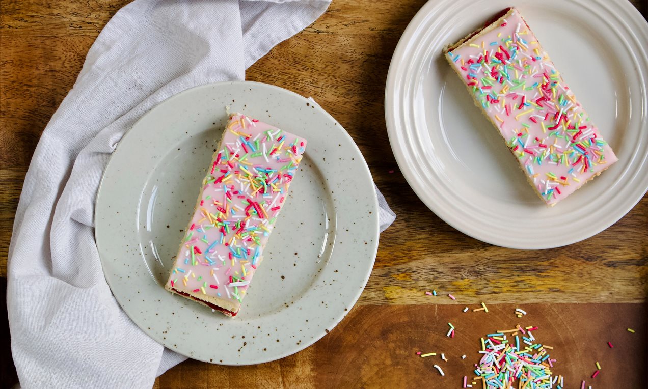 Veganske hindbærsnitter