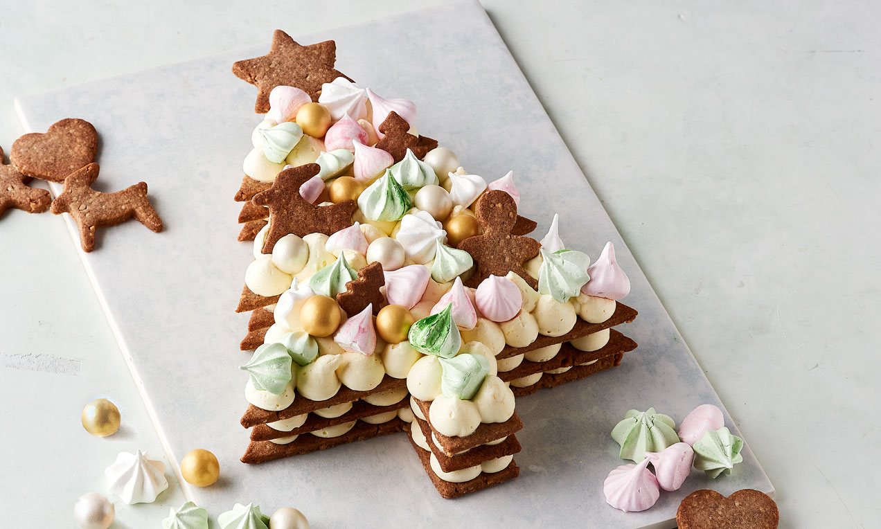 Juletræskage med appelsinmousse